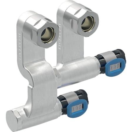 Geberit FlowFit set of connector end pieces for inlet and return flow, with union connector for Euro cone