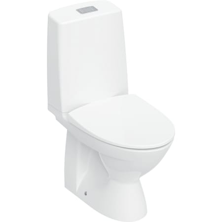 Ifö Vinta golvstående WC universallås täckt, dubbelspolning, Rimfree, med WC-sits