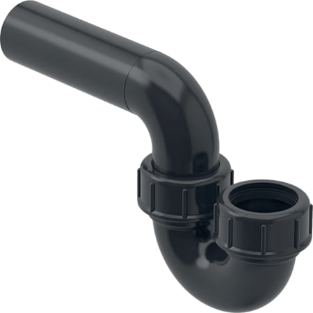 Geberit 水槽的弯头存水弯，带锁紧螺母，垂直进水和横排水