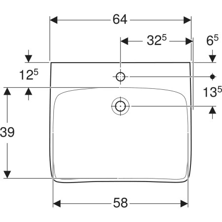 Lavabo Geberit Renova Comfort adapté PMR - Lavabos adaptés PMR,Lavabos adaptés PMR