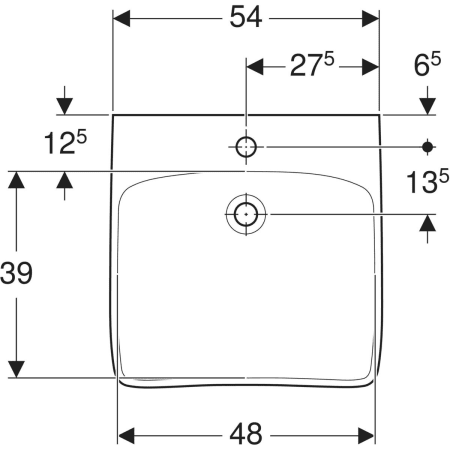 Lavabo Geberit Renova Comfort adapté PMR - Lavabos adaptés PMR,Lavabos adaptés PMR