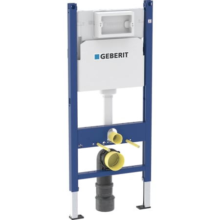 Geberit Duofix element for vegghengt toalett, 112 cm, med Delta innbyggingssisterne 12 cm, PEX-kobling på siden