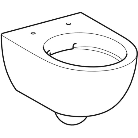 WC suspendu à fond creux Geberit Renova Compact, compact, caréné, Rimfree