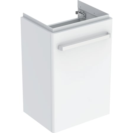Geberit Selnova Compact spintelė praustuvui mažiems vonios kambariams, su rankšluosčio laikikliu ir techninės priežiūros ertme