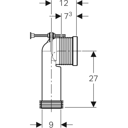 Geberit aansluitset voor staande wc -
