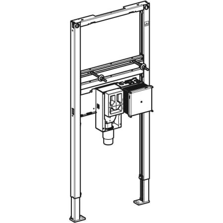 Bâti-support Geberit Duofix pour lavabo, 112 cm, robinetterie sur gorge électronique avec module fonctionnel à encastrer, avec siphon à encastrer - Bâti-supports pour lavabos