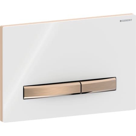 Geberit Sigma50 actuator plate for dual flush, metal colour red gold