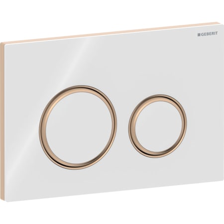 Geberit Sigma21 actuator plate for dual flush, metal colour red gold