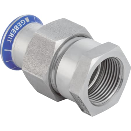 Geberit Mapress Stainless Steel adapter union with female thread, union nut made of CrNi steel