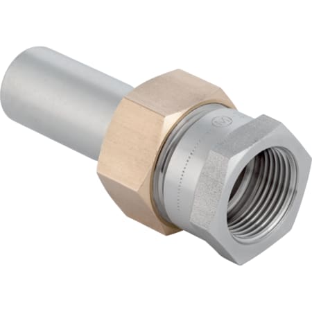 Geberit Mapress Stainless Steel adaptor union with female thread and plain end