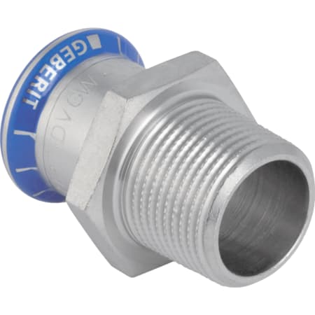Geberit Mapress Stainless Steel adapter with male thread NPT