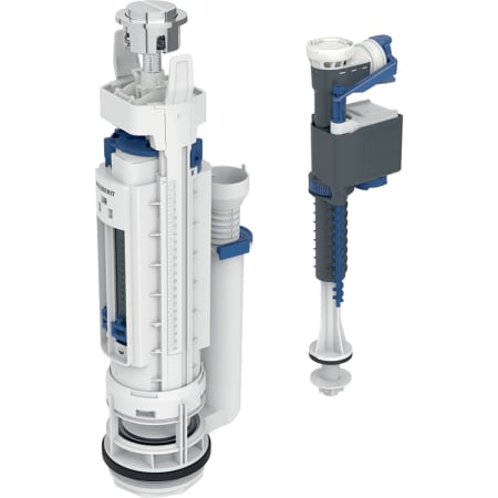 Geberit Type 290-323 mechanism, dual flush, bottom water supply connection, 3/8", nipple made of plastic