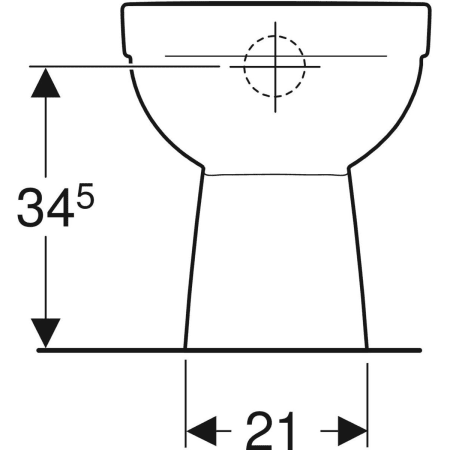Geberit Renova staande wc diepspoel, afvoer verticaal, gedeeltelijk gesloten vorm, Rimfree -