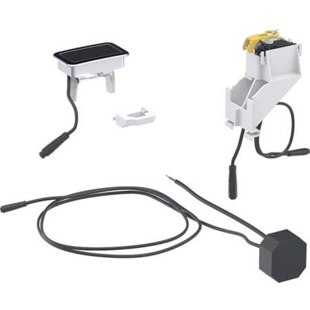 Ifö Spira tualetes poda vadības sistēma ar elektronisku skalošanas aktivizāciju, darbināšana, izmantojot elektrotīklu, divu režīmu skalošana, bezskāriena