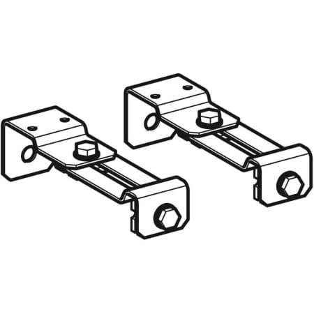 Set of wall anchors for single installation, for Geberit Duofix frame wall-hung WC, 82 and 98 cm
