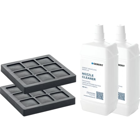 Set of active carbon filters and nozzle cleaners for Geberit AquaClean 8000plus WC complete solutions