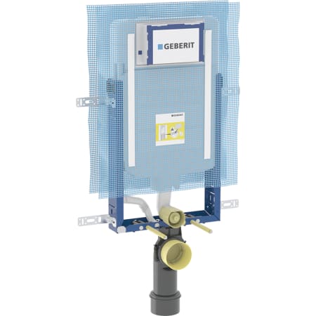 Geberit Kombifix element for wall-hung WC, 109 cm, with Sigma concealed cistern 8 cm, 4.5 / 3 litres
