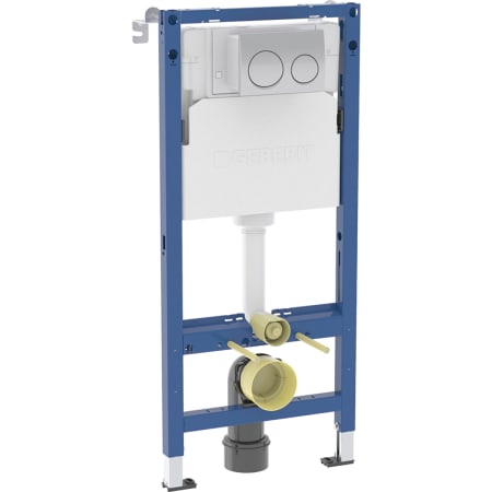 Geberit Duofix element for wall-hung WC, 112 cm, with Alpha concealed cistern 12 cm, 4.5/3 litres, Alpha25 (ex Alpha20) actuator plate, round