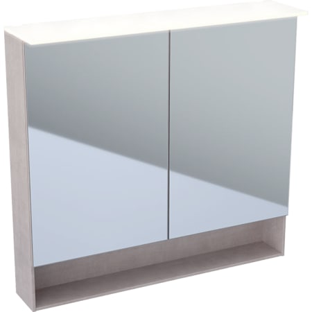 Geberit Acanto mirror cabinet with lighting and two doors