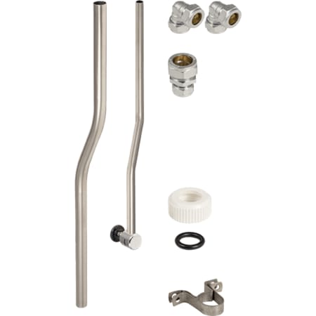 Twyford Sola set of flush pipe and spray head