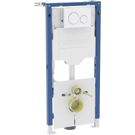 Geberit Duofix fali WC-szerelőelem, 112 cm, 12 cm-es Sigma falsík alatti öblítőtartállyal, Sigma20 működtetőlap, round