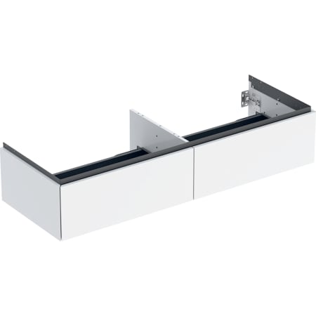 Geberit ONE cabinet for lay-on washbasin, with two drawers
