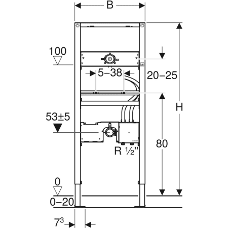 Geberit Duofix Element F R Waschtisch Cm Elektronische Wandarmatur Mit