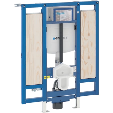 Geberit Duofix Element für Wand-WC, 112 cm, mit Sigma UP-Spülkasten 12 cm, barrierefrei, WC höhenverstellbar, für Stütz- und Haltegriffe