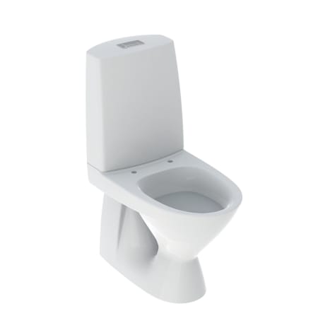 Porsgrund Seven D 10 gulvstående toalett med skjult S-lås, festing med silikon, dobbeltskyll