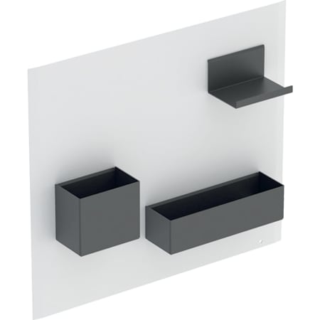 Tablero magnético Geberit con cajas de almacenamiento