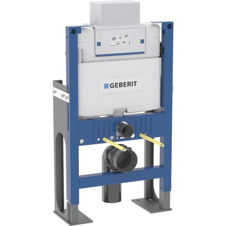 Geberit Duofix 壁挂式坐便器支架，82 cm，带 Geberit Omega 12cm 隐蔽式水箱，自立式，加固