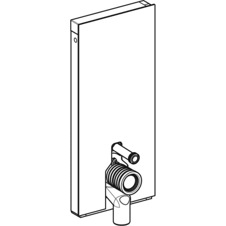 Geberit Monolith Sanitärmodul für Stand-WC, 114 cm, Frontverkleidung aus Glas - Für Stand-WCs