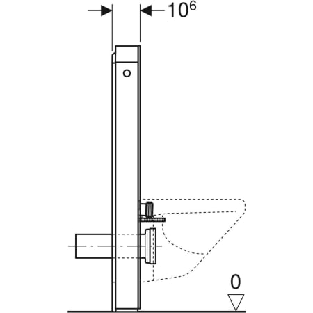 Panneau sanitaire Geberit Monolith Plus pour WC suspendu, 101 cm, habillage frontal en grès - Pour WC suspendus