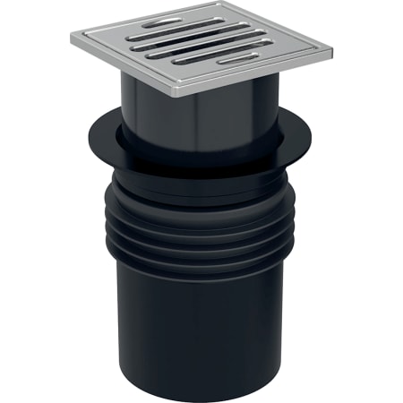 Podlahová vpust Geberit Varino, nástrčná, d110, štěrbinový rošt 10 x 10 cm