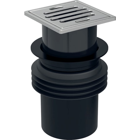 Podlahová vpust Geberit Varino, nástrčná, d125, štěrbinový rošt 10 x 10 cm