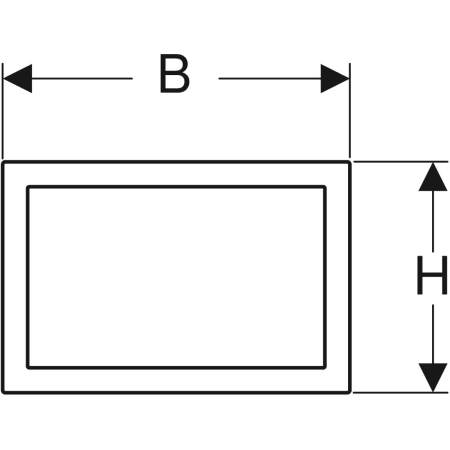 Geberit Abdeckrahmen für Omega60 Betätigungsplatte, Square - Für Omega UP-Spülkästen