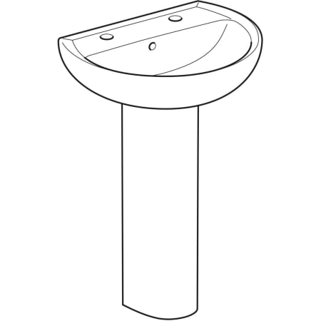 Twyford Alcona set of washbasin with full pedestal