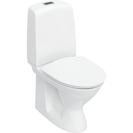Ifö Spira 6260 golvstående WC med inbyggt s-lås, elektronisk spolning, nätdrift, beröringsfri, Rimfree, med WC-sits
