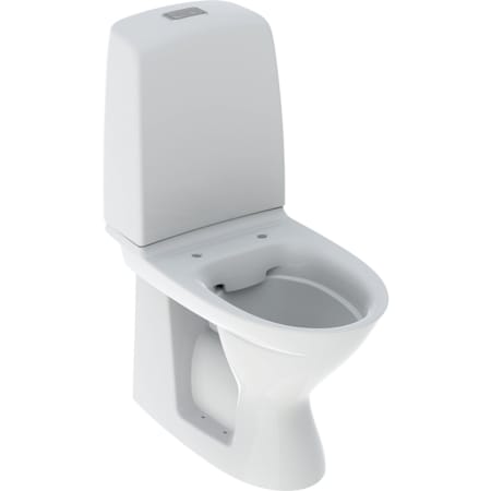 Ifö Spira 6260 gulvstående toilet skjult S-lås, dobbeltskyl, Rimfree