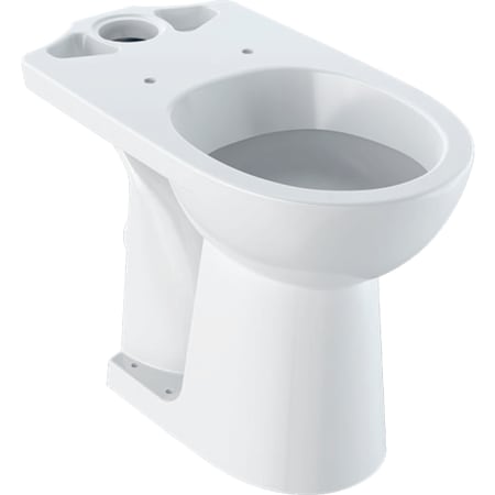 Geberit Selnova Comfort floor-standing WC for close-coupled exposed cistern, washdown, horizontal outlet, raised