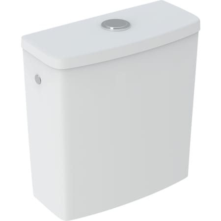 Geberit Selnova Square exposed cistern, close-coupled, dual flush, lateral water supply connection