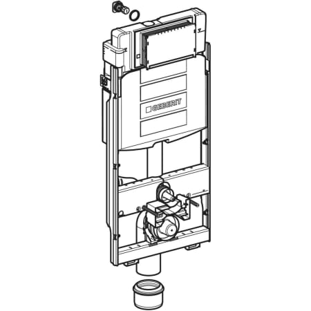 Geberit GIS Element für Wand-WC, 114 cm, mit Sigma UP-Spülkasten 12 cm und Power & Connect Box - Elemente für WCs