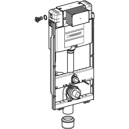 Geberit GIS Element für Wand-WC, 114 cm, mit Omega UP-Spülkasten 12 cm - Elemente für WCs