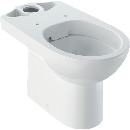 Geberit Selnova floor-standing WC for close-coupled exposed cistern, washdown, horizontal outlet, semi-shrouded, Rimfree
