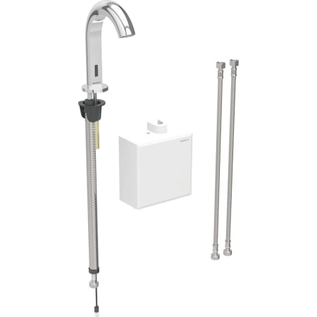 Geberit Piave washbasin tap, deck-mounted, battery operation, with exposed function box