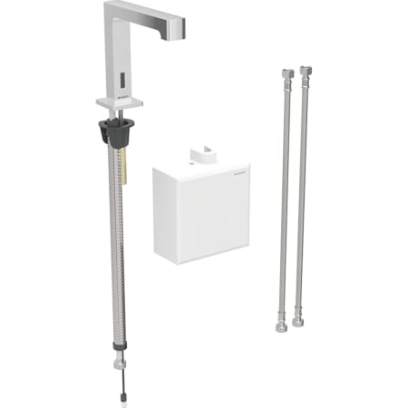 Geberit Brenta washbasin tap, deck-mounted, battery operation, with exposed function box