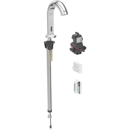 Geberit Piave washbasin tap, deck-mounted, generator operation, for concealed function box