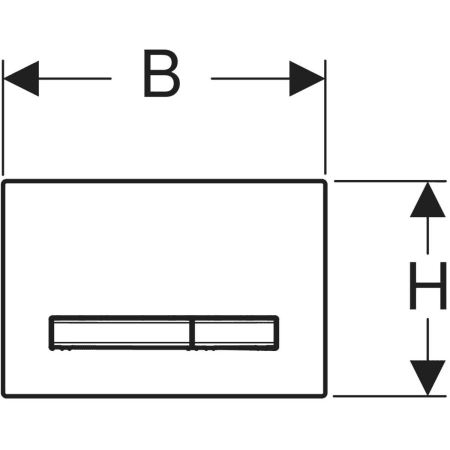 Geberit Sigma50 Betätigungsplatte für 2-Mengen-Spülung, Square, Metallfarbe verchromt - Für Sigma UP-Spülkästen