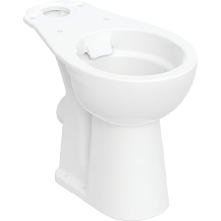 Twyford Alcona floor-standing WC for close-coupled exposed cistern, washdown, horizontal outlet, raised, Rimfree