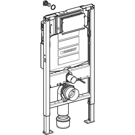 Geberit Duofix Bambini Element für Kinder-Wand-WC, 97 cm, mit Sigma UP-Spülkasten 12 cm - Elemente für WCs,Elemente für WCs